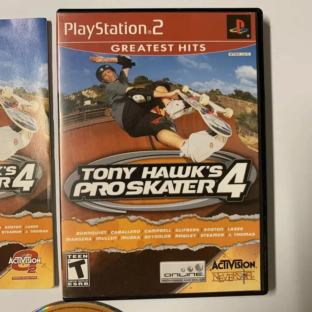 Tony Hawk's Pro Skater 4 PS2 Sony PlayStation 2 2002 Complete Game Box Insert